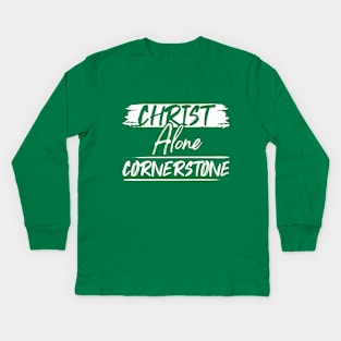 Christ Alone Cornertsone Kids Long Sleeve T-Shirt